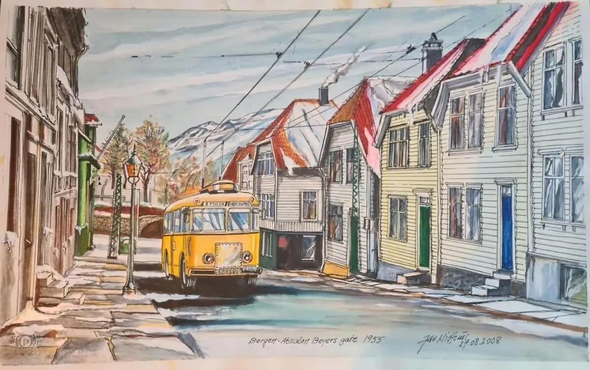 Dinbnb Homes I 700M To Bryggen & Street Parking Bergen Norway